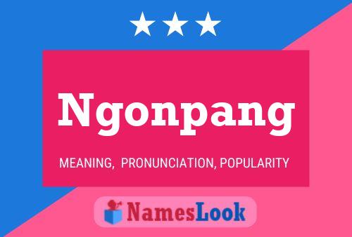 Affiche de nom Ngonpang