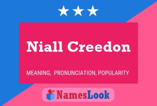 Affiche de nom Niall Creedon