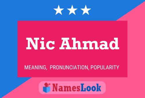 Affiche de nom Nic Ahmad