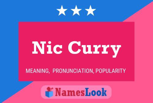 Affiche de nom Nic Curry