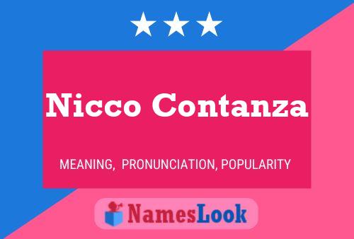 Affiche de nom Nicco Contanza