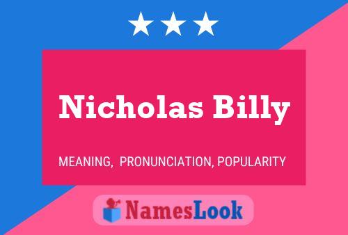 Affiche de nom Nicholas Billy