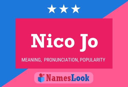 Affiche de nom Nico Jo