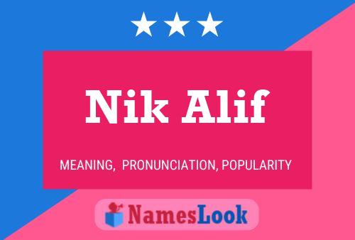 Affiche de nom Nik Alif