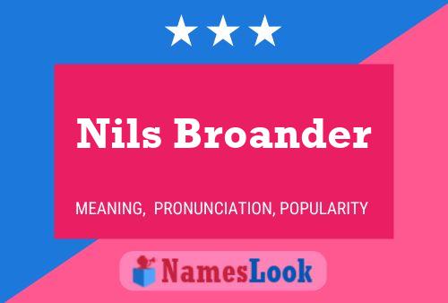 Affiche de nom Nils Broander