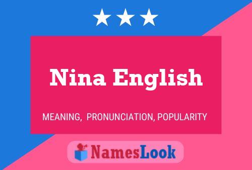 Affiche de nom Nina English