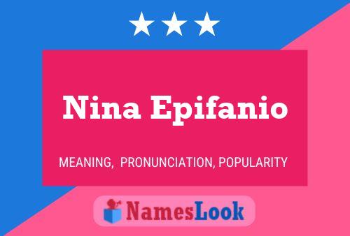 Affiche de nom Nina Epifanio