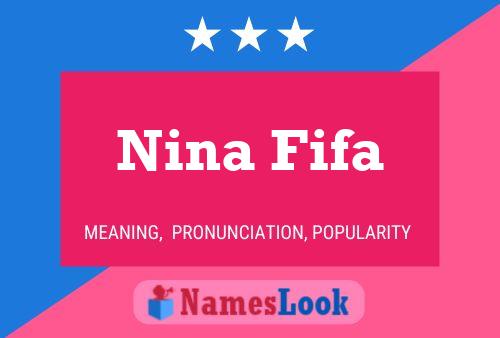 Affiche de nom Nina Fifa