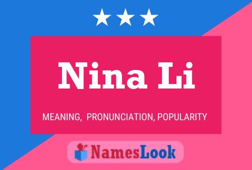 Affiche de nom Nina Li