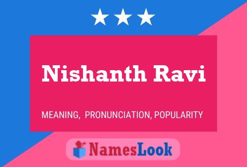 Affiche de nom Nishanth Ravi