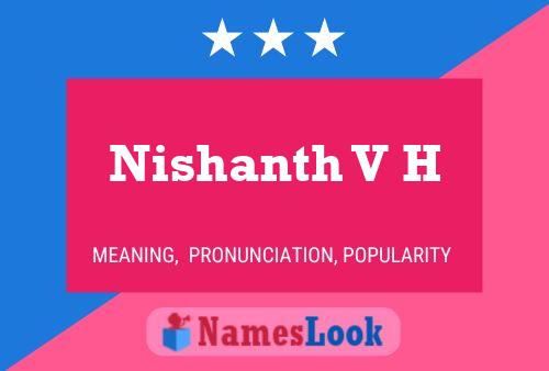 Affiche de nom Nishanth V H