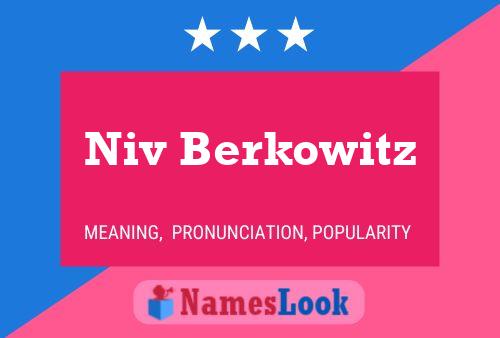 Affiche de nom Niv Berkowitz