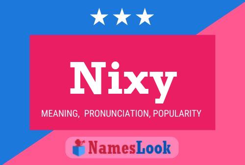 Affiche de nom Nixy