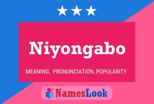 Affiche de nom Niyongabo