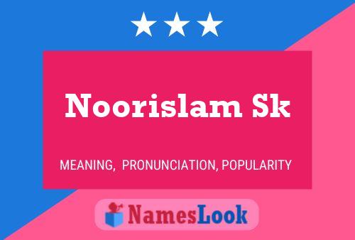 Affiche de nom Noorislam Sk