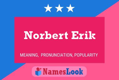 Affiche de nom Norbert Erik