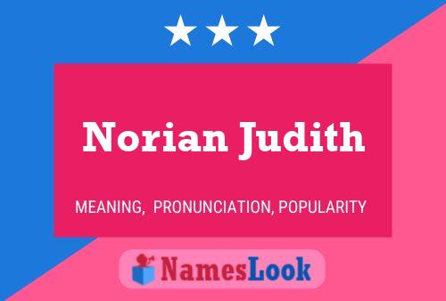 Affiche de nom Norian Judith