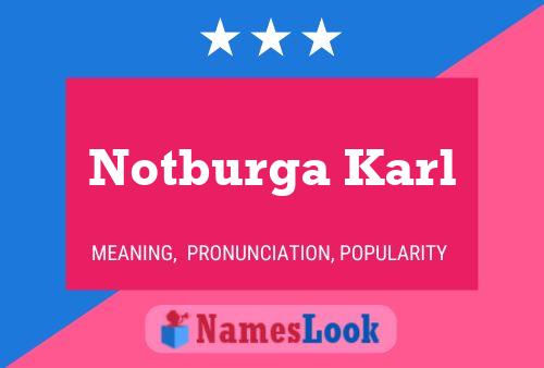 Affiche de nom Notburga Karl