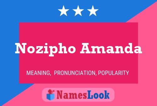 Affiche de nom Nozipho Amanda