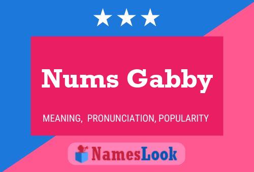 Affiche de nom Nums Gabby