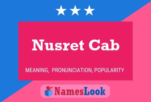 Affiche de nom Nusret Cab