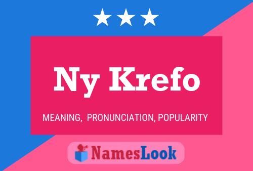 Affiche de nom Ny Krefo