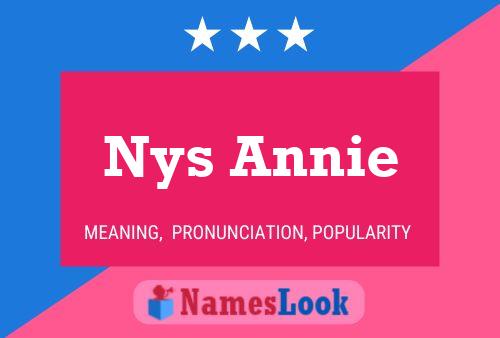 Affiche de nom Nys Annie