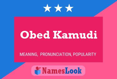 Affiche de nom Obed Kamudi