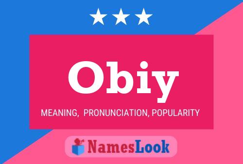 Affiche de nom Obiy