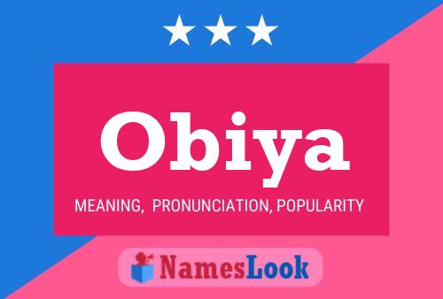 Affiche de nom Obiya