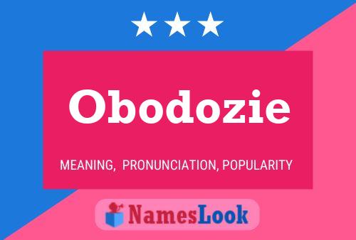 Affiche de nom Obodozie