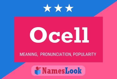 Affiche de nom Ocell