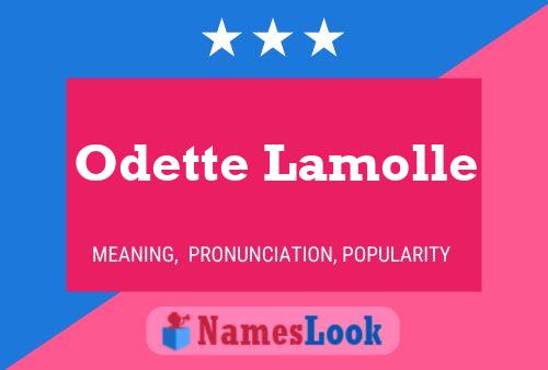 Affiche de nom Odette Lamolle