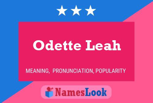 Affiche de nom Odette Leah