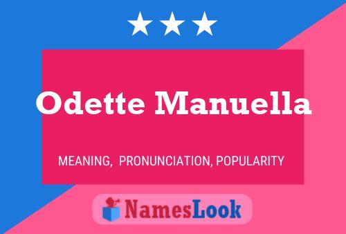 Affiche de nom Odette Manuella