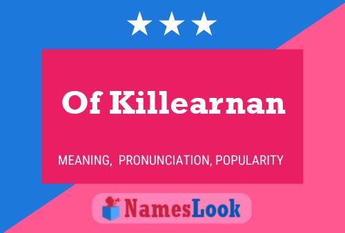 Affiche de nom Of Killearnan