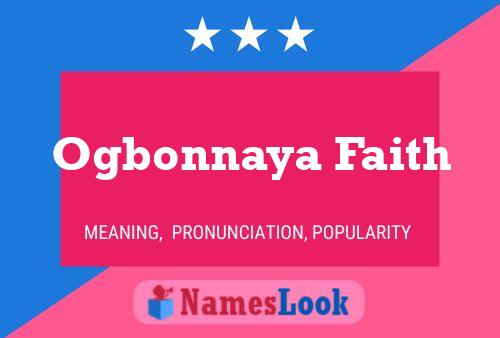 Affiche de nom Ogbonnaya Faith