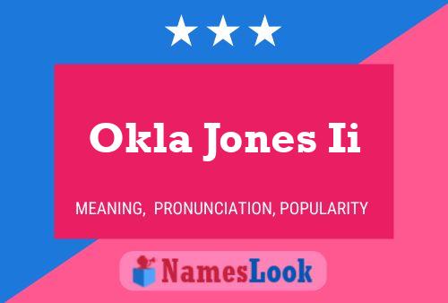 Affiche de nom Okla Jones Ii