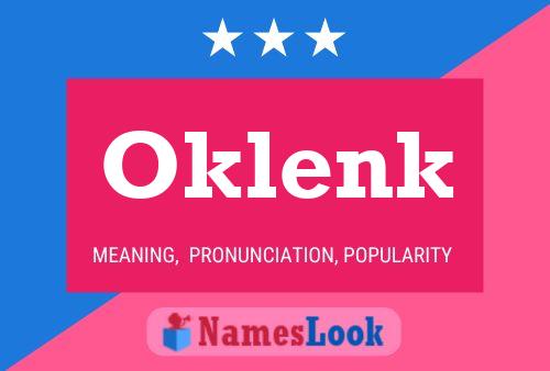 Affiche de nom Oklenk