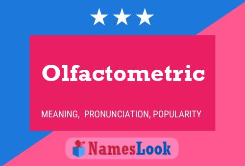 Affiche de nom Olfactometric