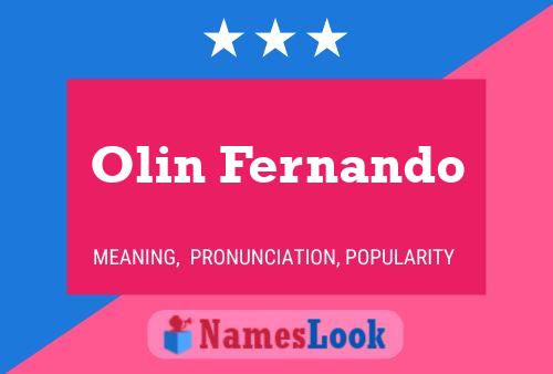 Affiche de nom Olin Fernando