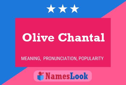 Affiche de nom Olive Chantal