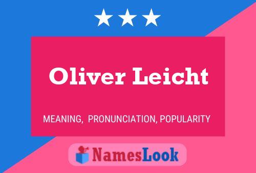 Affiche de nom Oliver Leicht