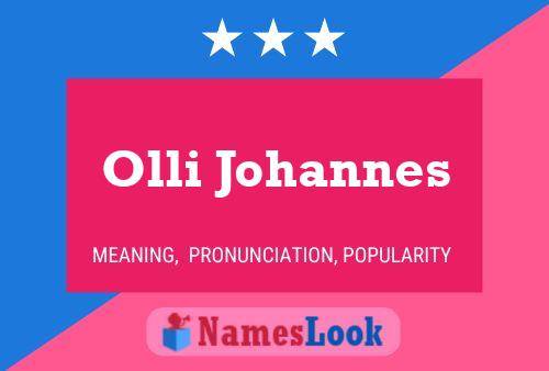 Affiche de nom Olli Johannes