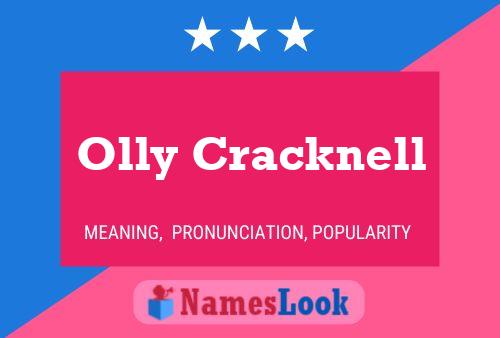 Affiche de nom Olly Cracknell