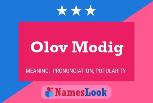 Affiche de nom Olov Modig