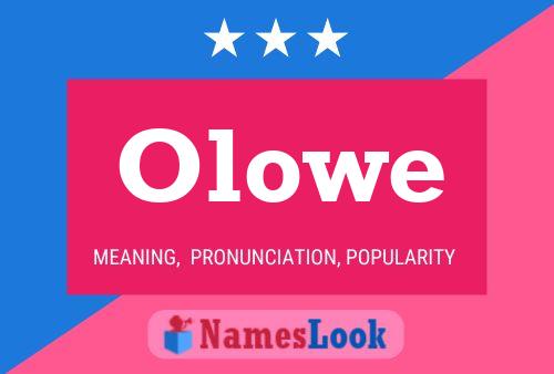 Affiche de nom Olowe