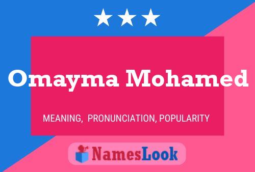 Affiche de nom Omayma Mohamed