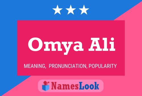 Affiche de nom Omya Ali