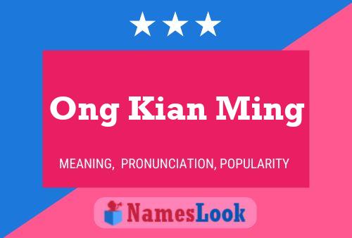 Affiche de nom Ong Kian Ming